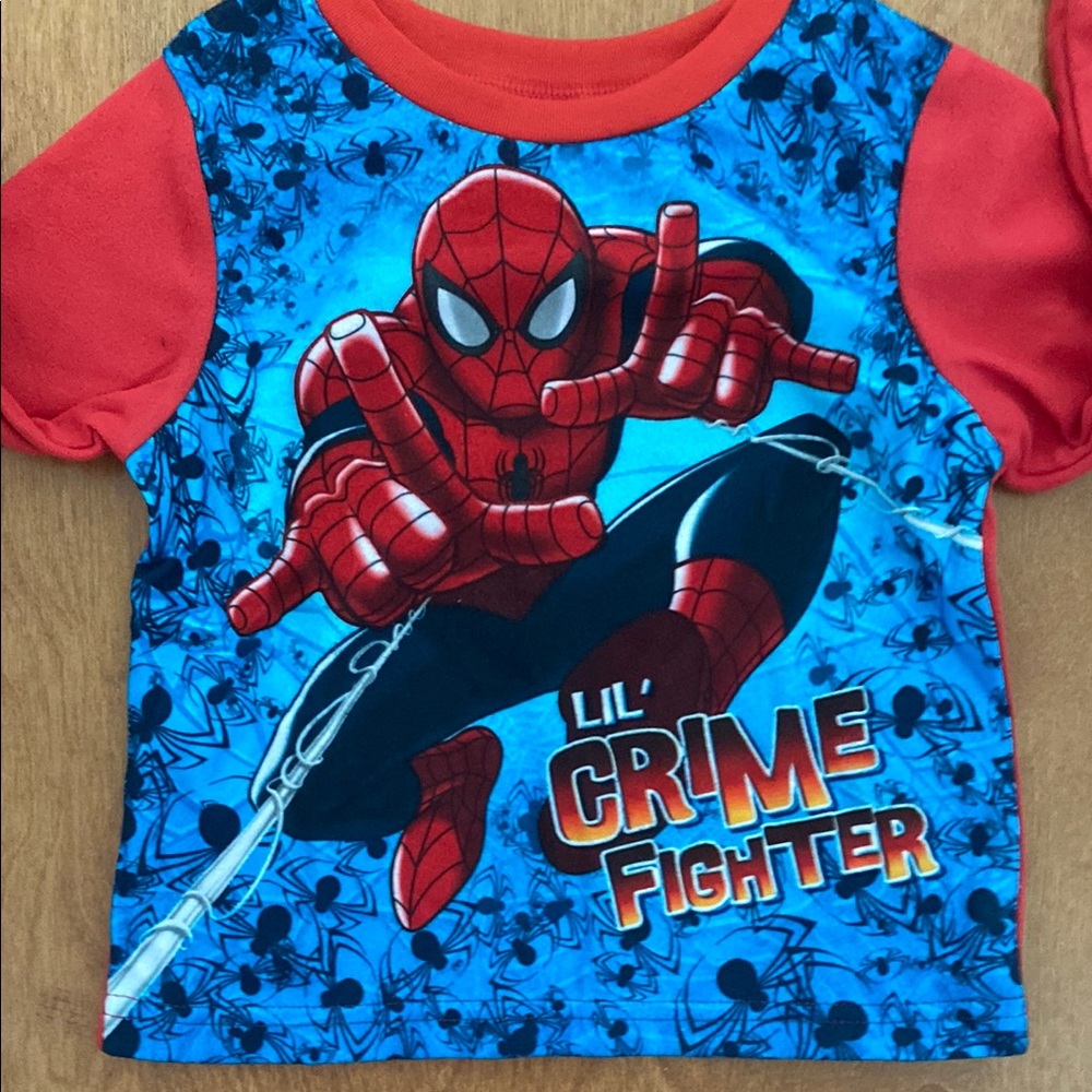 Marvel Spider-Man Red and Blue Flannel Pajama Set